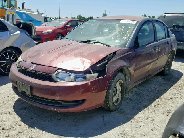 1G8AG52F13Z136386 - 2003 SATURN ION LEVEL BURGUNDY photo 2