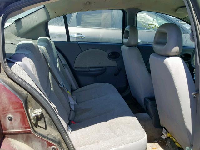 1G8AG52F13Z136386 - 2003 SATURN ION LEVEL BURGUNDY photo 6