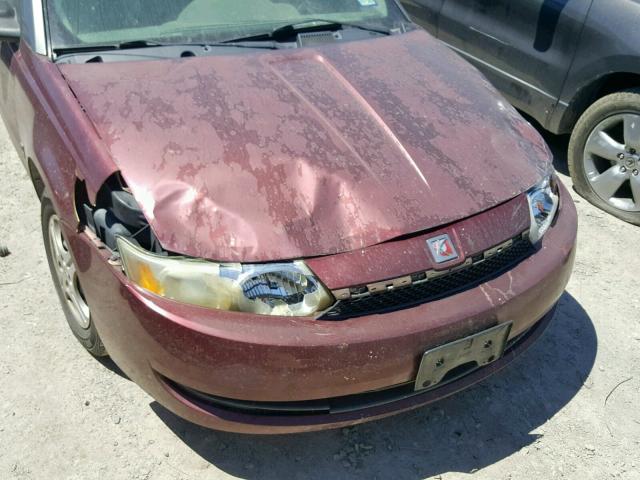 1G8AG52F13Z136386 - 2003 SATURN ION LEVEL BURGUNDY photo 9