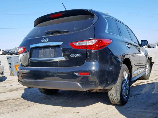 5N1AL0MN3EC515626 - 2014 INFINITI QX60 BLACK photo 4