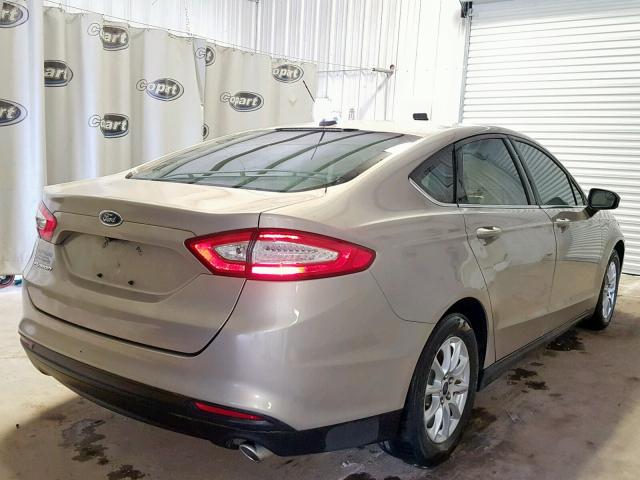 3FA6P0G79GR170348 - 2016 FORD FUSION S BEIGE photo 4