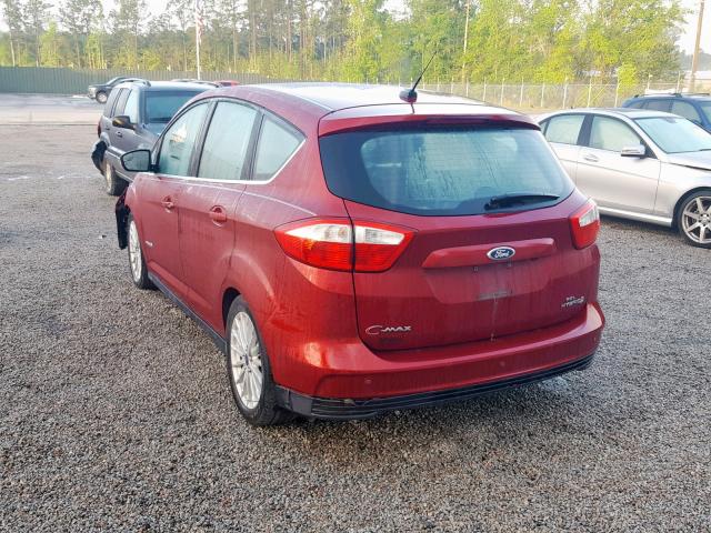 1FADP5BUXDL539603 - 2013 FORD C-MAX SEL RED photo 3