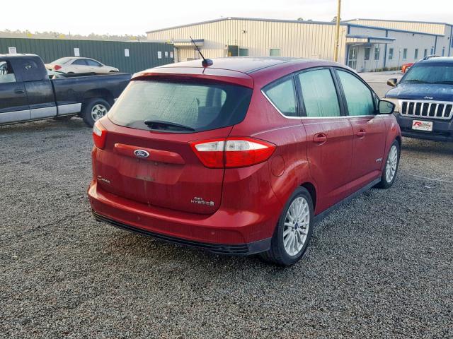 1FADP5BUXDL539603 - 2013 FORD C-MAX SEL RED photo 4