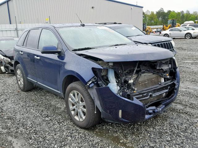 2FMDK3JC2BBB02192 - 2011 FORD EDGE SEL BLUE photo 1