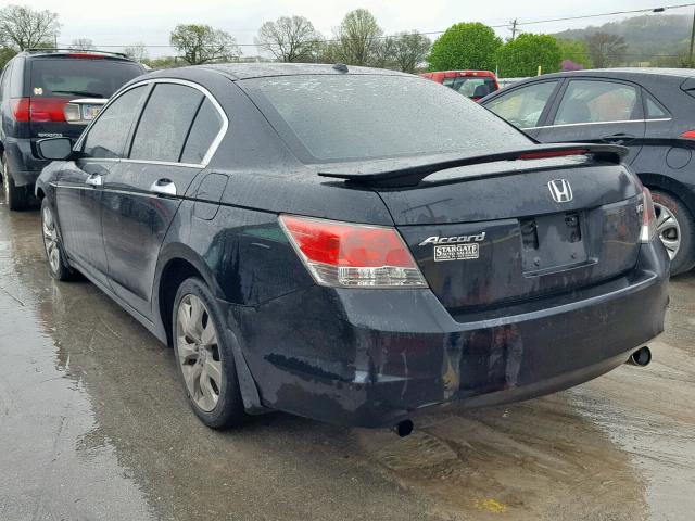 1HGCP368X8A085427 - 2008 HONDA ACCORD EXL BLACK photo 3