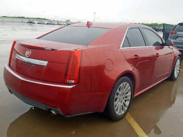 1G6DJ5EY8B0102839 - 2011 CADILLAC CTS PERFOR RED photo 4