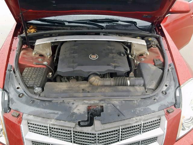 1G6DJ5EY8B0102839 - 2011 CADILLAC CTS PERFOR RED photo 7