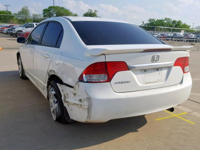 19XFA1F97AE066217 - 2010 HONDA CIVIC EXL WHITE photo 3