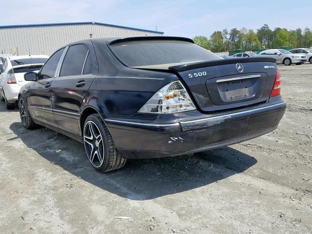 WDBNG75J1YA005515 - 2000 MERCEDES-BENZ S 500 BLACK photo 3