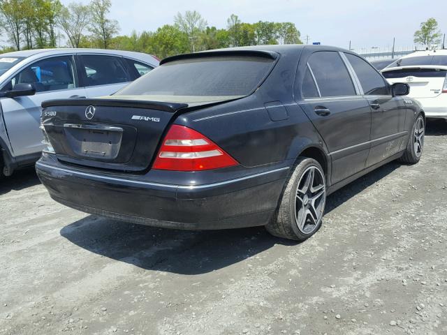 WDBNG75J1YA005515 - 2000 MERCEDES-BENZ S 500 BLACK photo 4