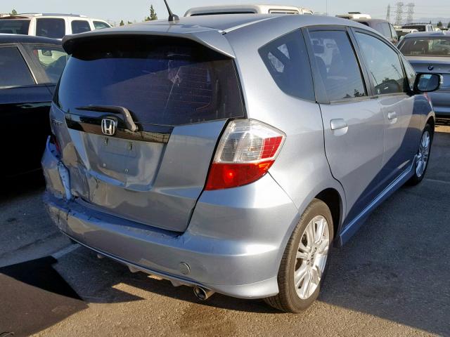 JHMGE8H50BC019971 - 2011 HONDA FIT SPORT BLUE photo 4