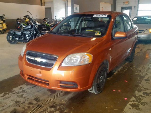 KL1TD56667B128968 - 2007 CHEVROLET AVEO BASE Pomarańczowy zdjęcie 2