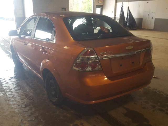 KL1TD56667B128968 - 2007 CHEVROLET AVEO BASE Pomarańczowy zdjęcie 3