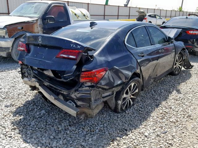 19UUB1F3XFA028203 - 2015 ACURA TLX GRAY photo 4