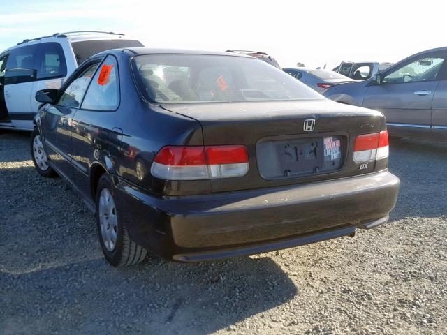 1HGEJ6122YL085764 - 2000 HONDA CIVIC DX BLACK photo 3