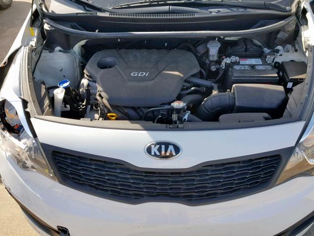 KNADM4A30F6527254 - 2015 KIA RIO LX WHITE photo 7