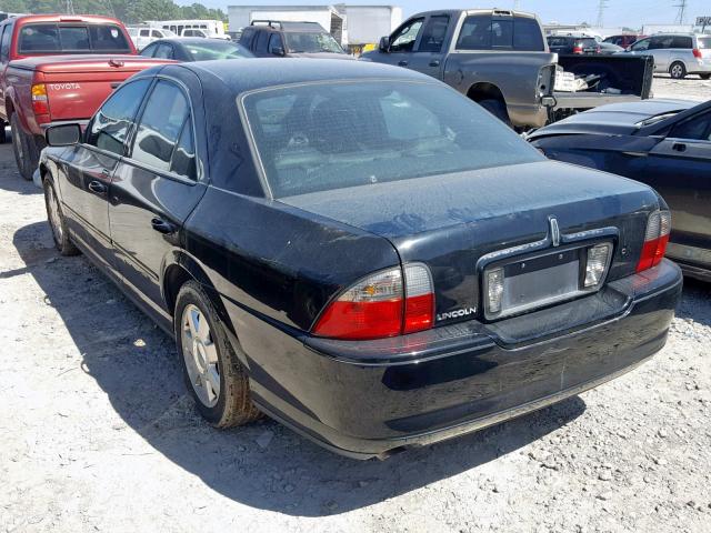 1LNHM86S05Y630684 - 2005 LINCOLN LS BLACK photo 3