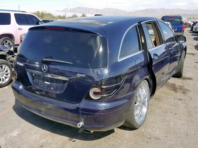 4JGCB75EX7A037609 - 2007 MERCEDES-BENZ R 500 BLUE photo 4