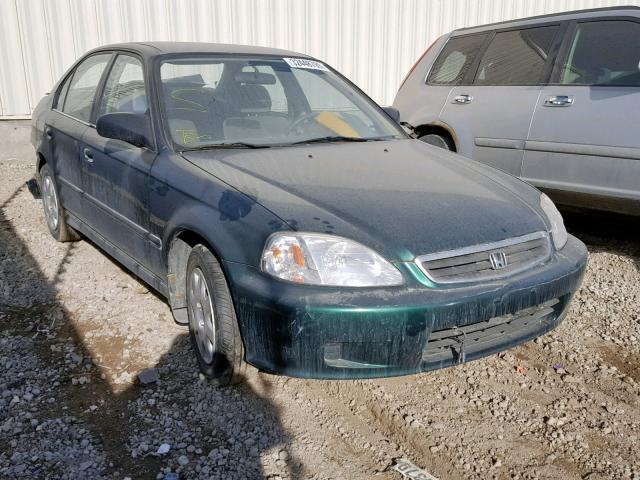 2HGEJ6614YH937349 - 2000 HONDA CIVIC BASE GREEN photo 1