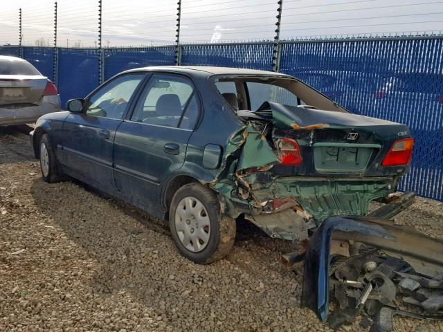 2HGEJ6614YH937349 - 2000 HONDA CIVIC BASE GREEN photo 3