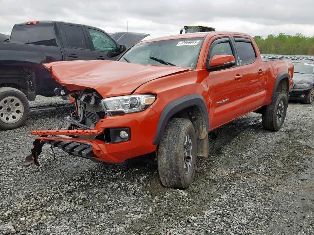 5TFDZ5BNXHX026976 - 2017 TOYOTA TACOMA DOU ORANGE photo 2