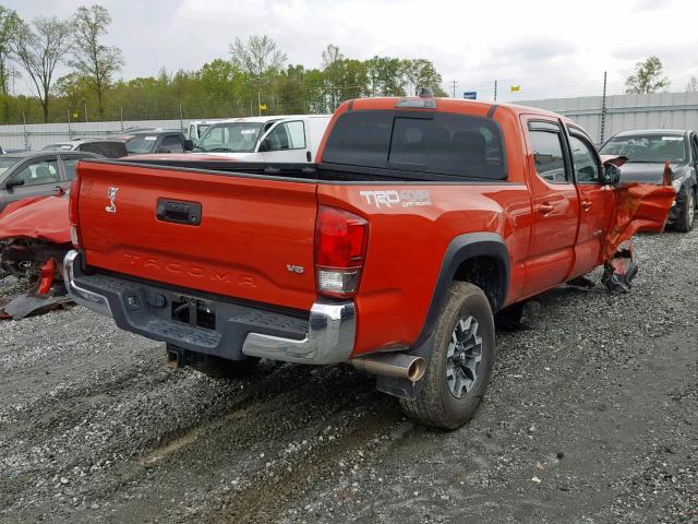 5TFDZ5BNXHX026976 - 2017 TOYOTA TACOMA DOU ORANGE photo 4