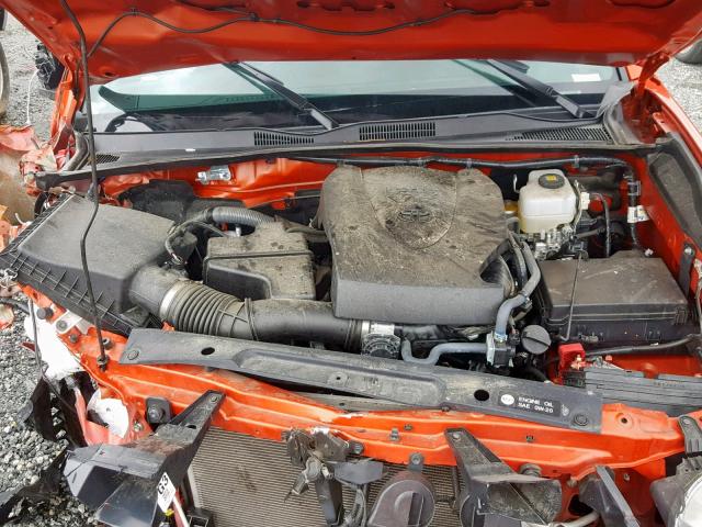 5TFDZ5BNXHX026976 - 2017 TOYOTA TACOMA DOU ORANGE photo 7