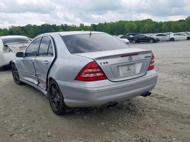 WDBRF76J76F815220 - 2006 MERCEDES-BENZ C 55 AMG SILVER photo 3