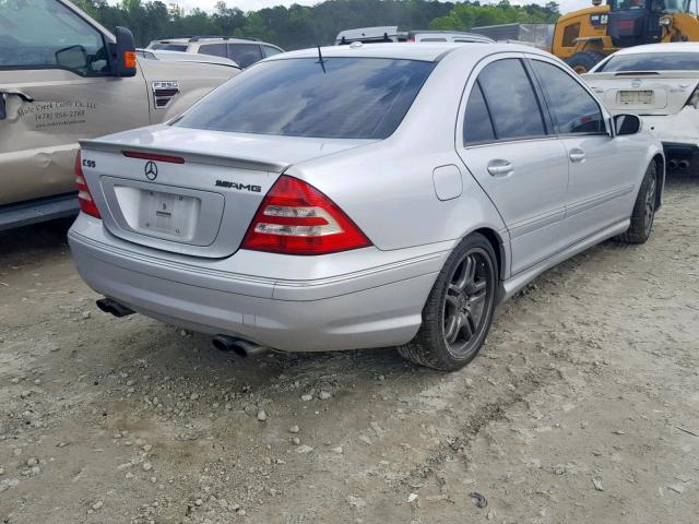 WDBRF76J76F815220 - 2006 MERCEDES-BENZ C 55 AMG SILVER photo 4