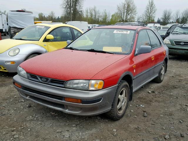 JF1GF4854TG817106 - 1996 SUBARU IMPREZA OU RED photo 2