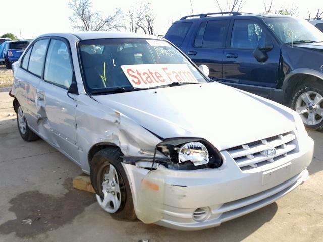 KMHCG45C25U636479 - 2005 HYUNDAI ACCENT GL SILVER photo 1