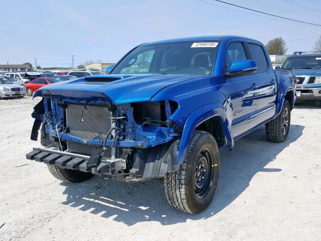 3TMCZ5AN9HM051712 - 2017 TOYOTA TACOMA DOU BLUE photo 2