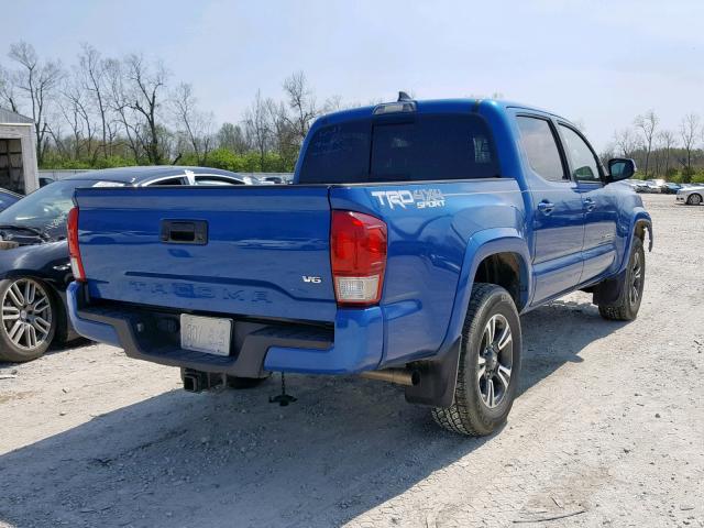 3TMCZ5AN9HM051712 - 2017 TOYOTA TACOMA DOU BLUE photo 4