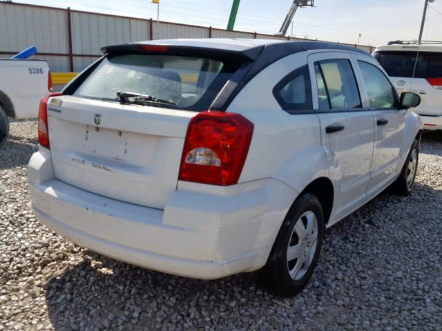 1B3HB28B17D174758 - 2007 DODGE CALIBER WHITE photo 4