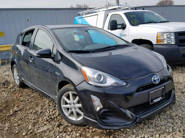 JTDKDTB3XH1597377 - 2017 TOYOTA PRIUS C BLACK photo 1