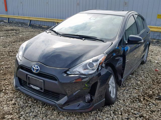 JTDKDTB3XH1597377 - 2017 TOYOTA PRIUS C BLACK photo 2