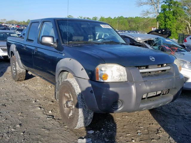 1N6ED29X22C393858 - 2002 NISSAN FRONTIER C GREEN photo 1