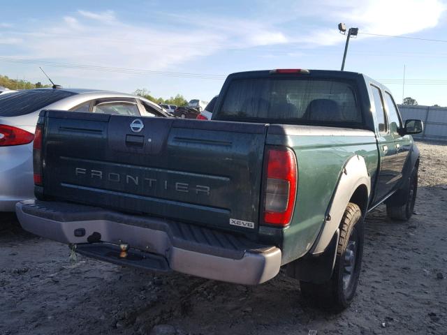 1N6ED29X22C393858 - 2002 NISSAN FRONTIER C GREEN photo 4