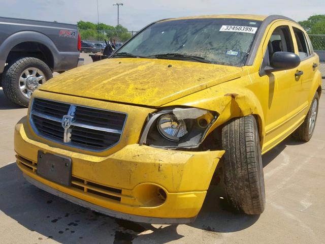 1B3HB48B07D576623 - 2007 DODGE CALIBER SX YELLOW photo 2