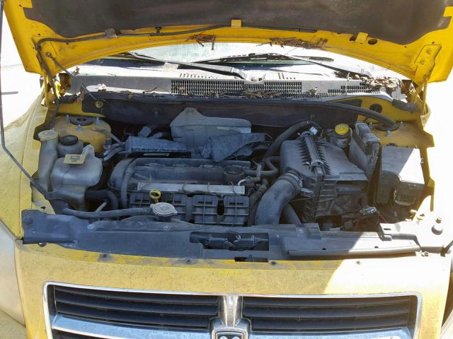 1B3HB48B07D576623 - 2007 DODGE CALIBER SX YELLOW photo 7