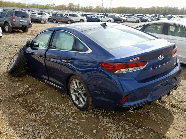 5NPE34AB7KH761845 - 2019 HYUNDAI SONATA LIM BLUE photo 3