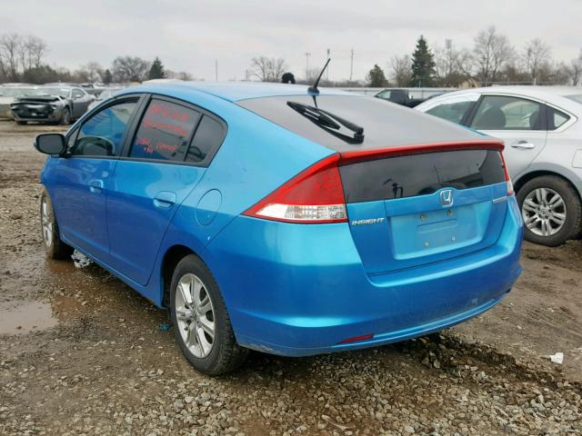 JHMZE2H70AS015382 - 2010 HONDA INSIGHT BLUE photo 3