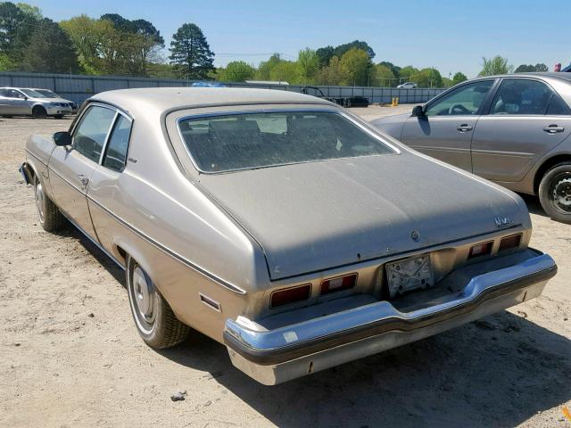 1Y17H4K130434 - 1974 CHEVROLET NOVA GOLD photo 3