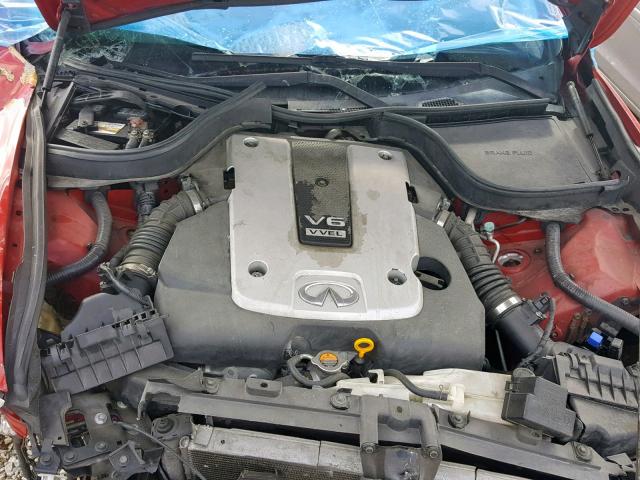 JNKCV61E99M304637 - 2009 INFINITI G37 BASE RED photo 7