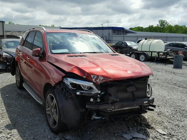 4JGDA5GB8GA675372 - 2016 MERCEDES-BENZ GLE 400 4M RED photo 1