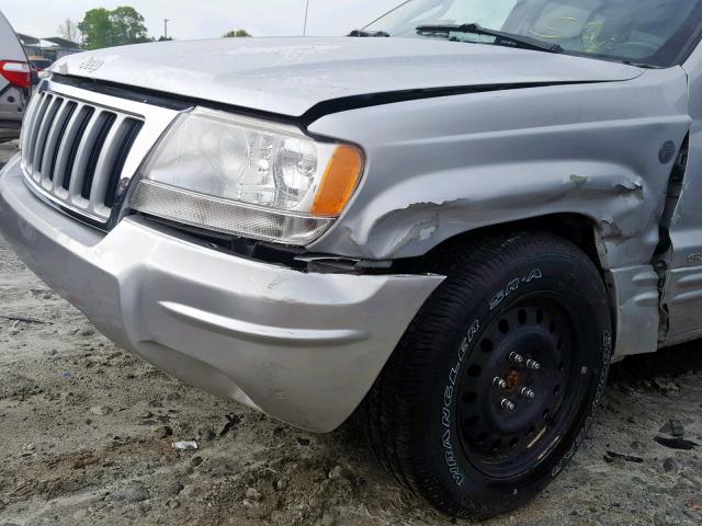 1J4GW58N04C313963 - 2004 JEEP GRAND CHER SILVER photo 9