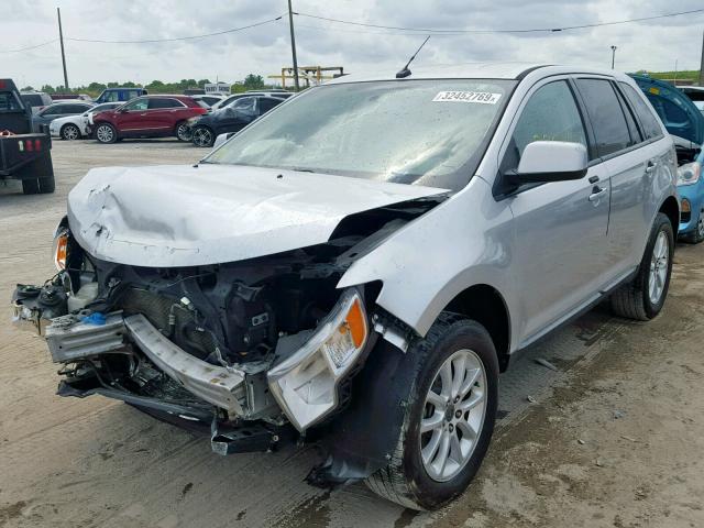 2FMDK3JCXABA97452 - 2010 FORD EDGE SEL SILVER photo 2