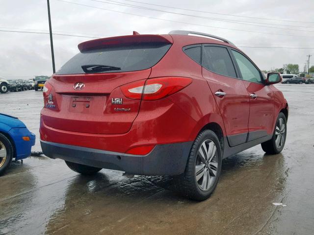 KM8JU3AG7FU058948 - 2015 HYUNDAI TUCSON LIM RED photo 4