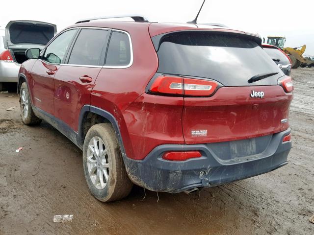 1C4PJLCB6FW700783 - 2015 JEEP CHEROKEE L RED photo 3