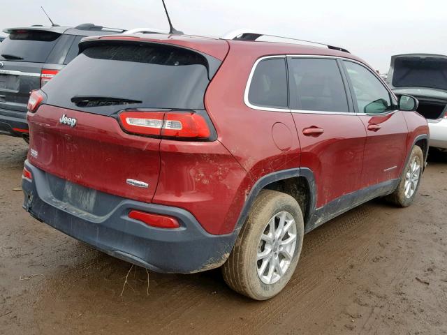 1C4PJLCB6FW700783 - 2015 JEEP CHEROKEE L RED photo 4